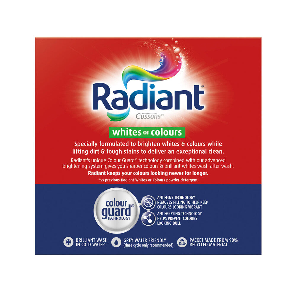 Radiant Whites Or Colours Laundry Powder Washing Detergent - 1kg