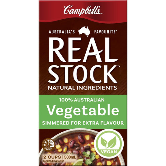 Campbells Real Stock Vegetable Liquid Stock 500mL