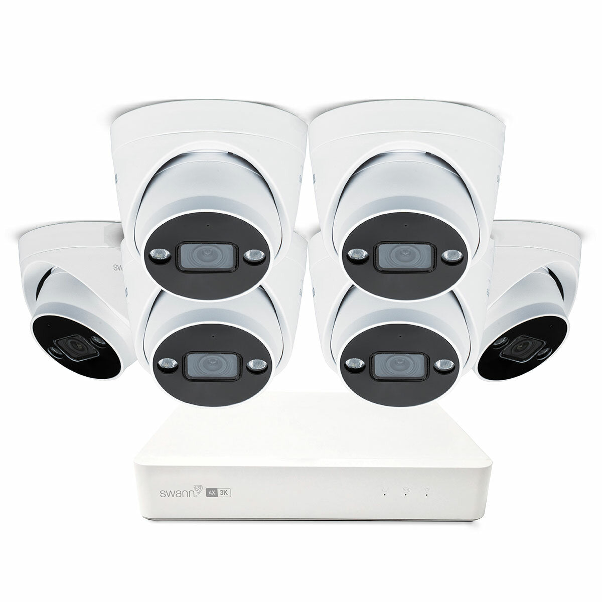 Swann Advancedx 3K Wired Nvr 6 Dome Camera Kit 1TB White