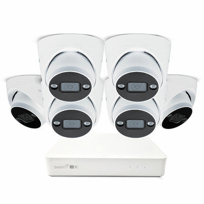 Swann Advancedx 3K Wired Nvr 6 Dome Camera Kit 1TB White