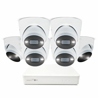 Swann Advancedx 3K Wired Nvr 6 Dome Camera Kit 1TB White