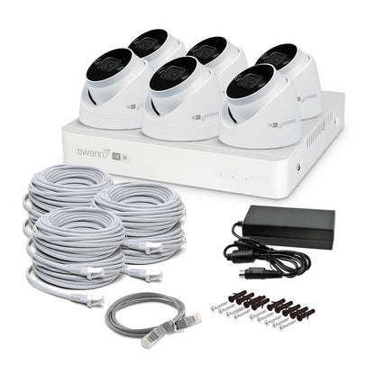 Swann Advancedx 3K Wired Nvr 6 Dome Camera Kit 1TB White
