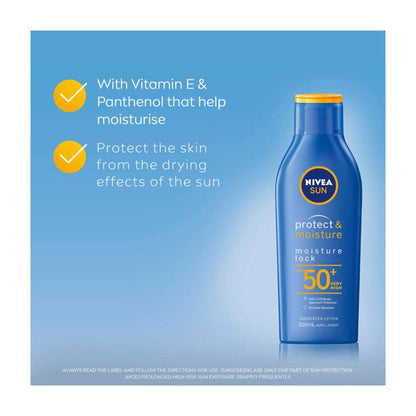 Nivea Sun SPF 50+ Protect & Moisturise Lotion - 200mL
