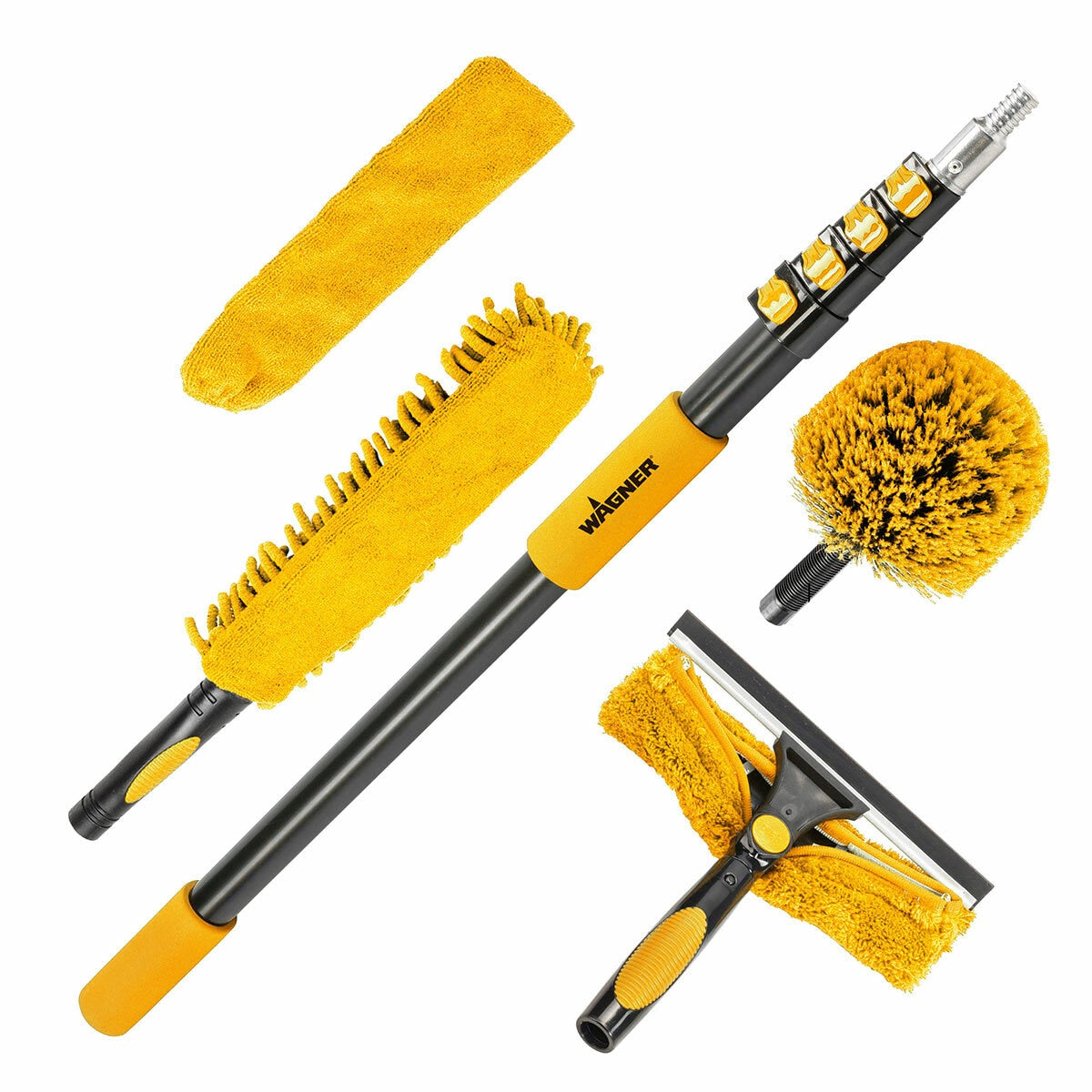 Wagner Multi-Purpose Cleaning Kit 5 Piece Set 130063CCF Yellow Black 3.65m