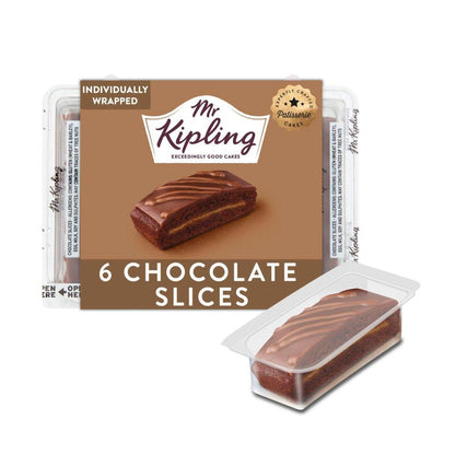 Mr Kipling Chocolate Slices 6 Pack - 155g