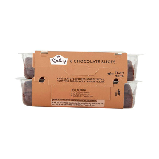 Mr Kipling Chocolate Slices 6 Pack - 155g