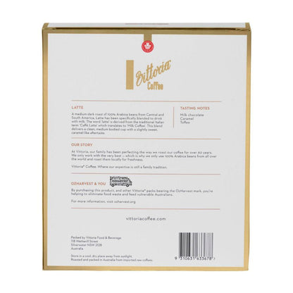 Vittoria Latte Nespresso Compatible Aluminium Coffee Capsules - 20 Pack