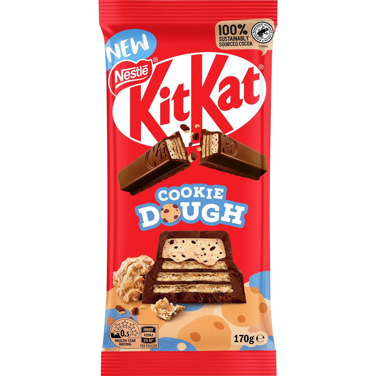 Kitkat Cookie Dough Milk Chocolate Block 170g