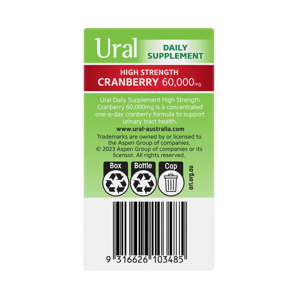 Ural High Strength Cranberry Capsules - 30 pack