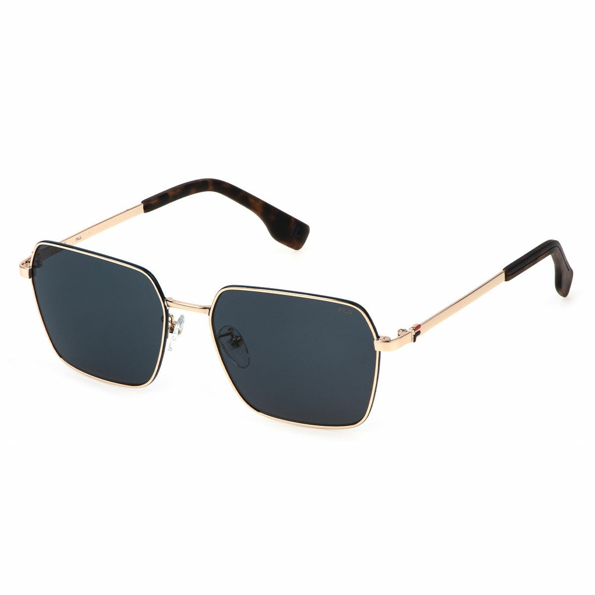Fila Men's Navigator Sunglasses SFI729 0309 Rose Gold Blue Smoke