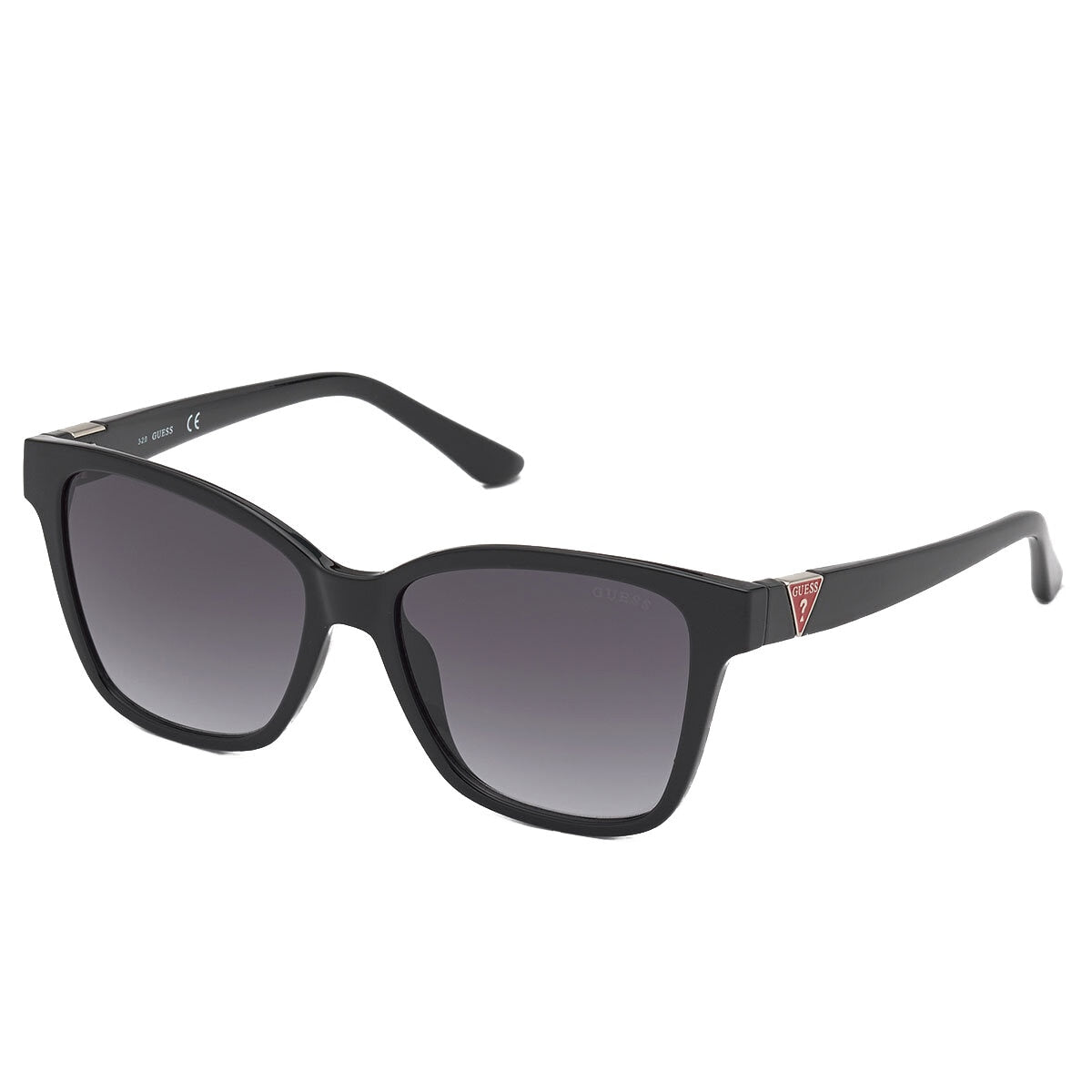 Guess GU7776 Women's Square Sunglasses Shiny Black Gradient Smoke