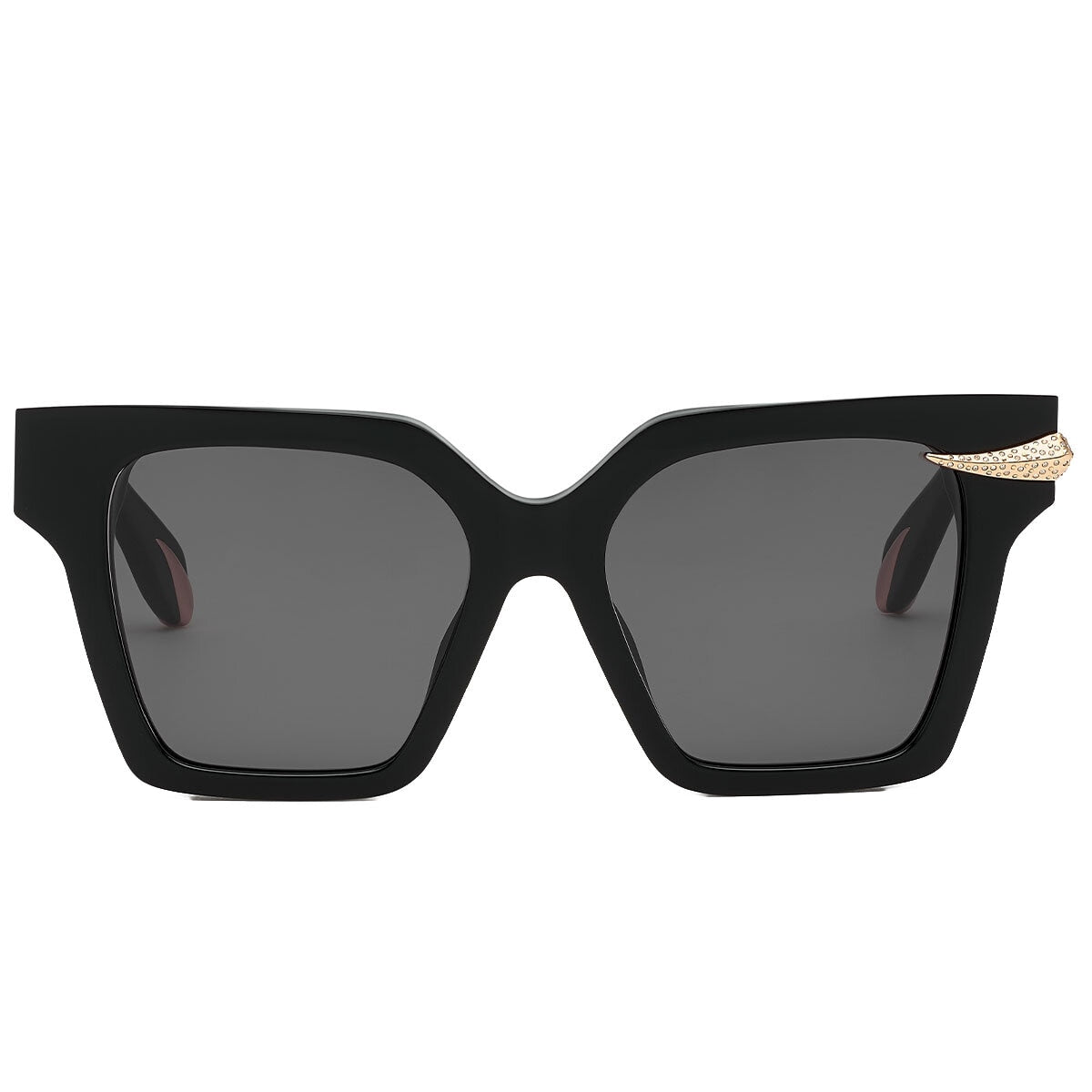 Roberto Cavalli SRC002S Sunglasses Women Black Smoke Acetate