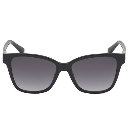 Guess GU7776 Women's Square Sunglasses Shiny Black Gradient Smoke