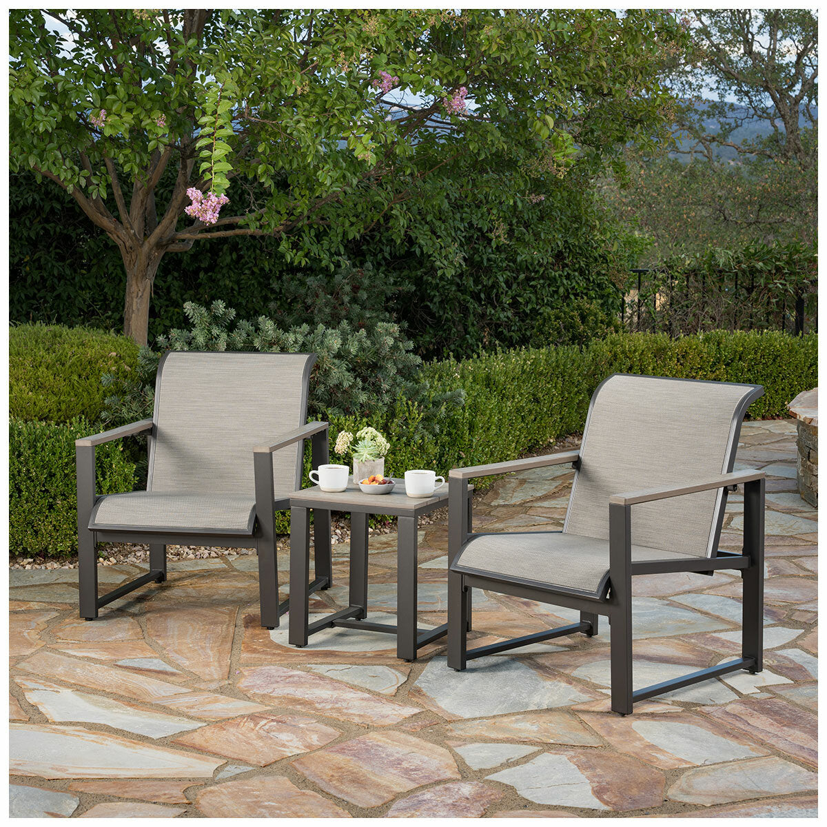 Sunvilla Helio 3 Piece Seating Set Graphite Aluminium Weather Resistant