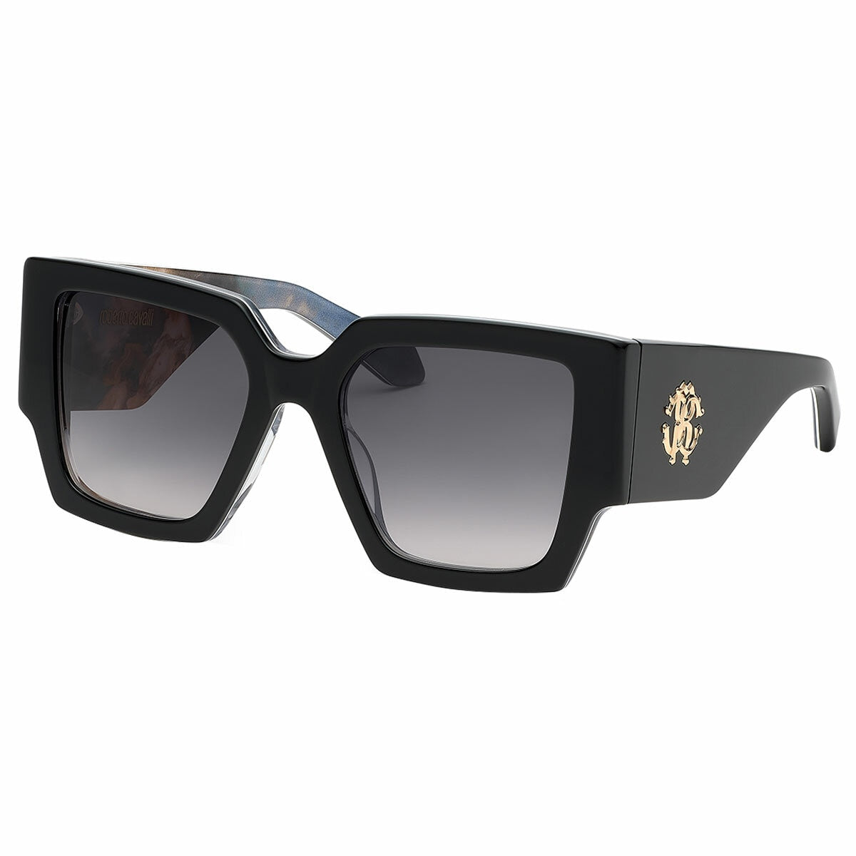 Roberto Cavalli SRC067N Women's Square Sunglasses Acetate Black 54mm