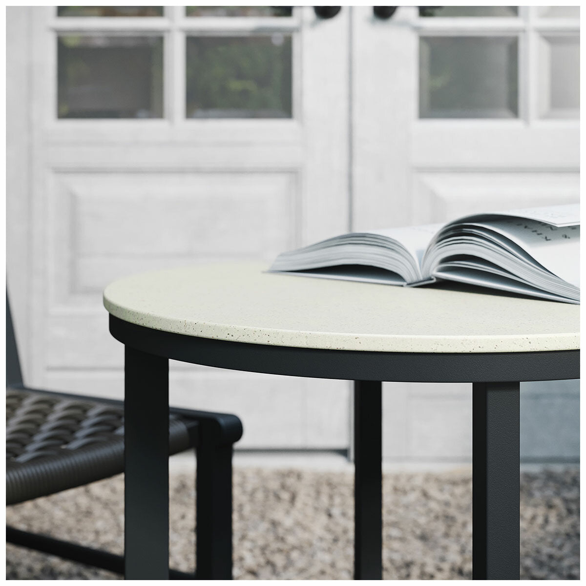 Agio Hyde Park Small Space 3 Piece Set Black Aluminium Rope & Sintered Stone