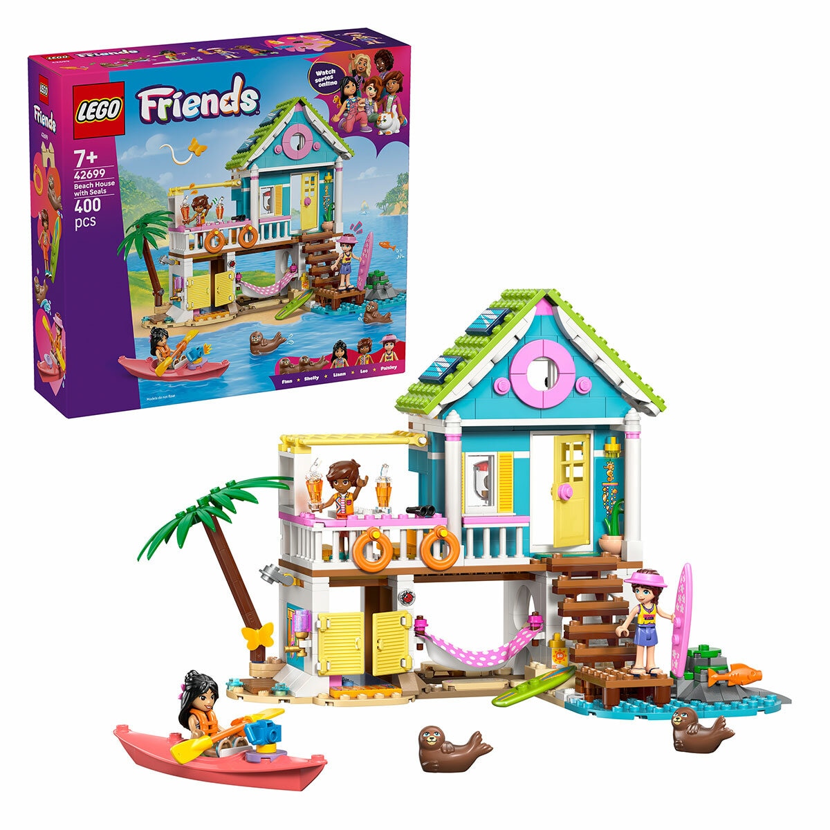 Lego Friends Beach House with Seals Set 42699 400 Pieces