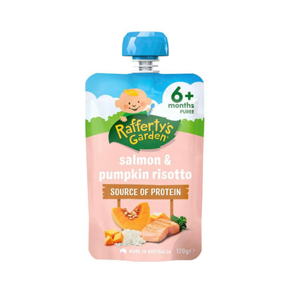 Rafferty's Garden Salmon & Pumpkin Risotto Baby Food Pouch 6+ Months - 120g