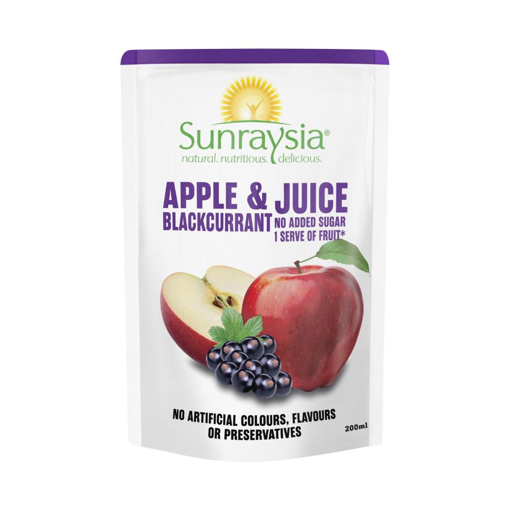 Sunraysia Pouch 99.9% Apple & Blackcurrent Juice - 200mL