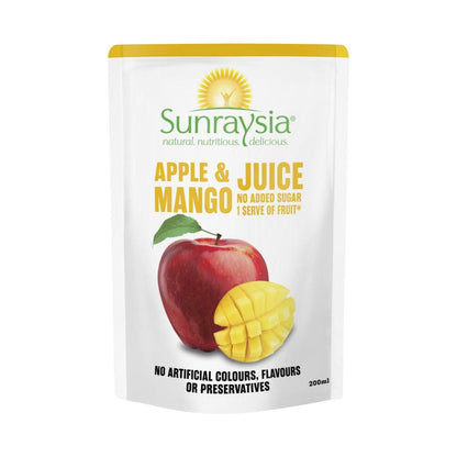 Sunraysia Pouch 99.9% Apple & Mango Juice - 200mL
