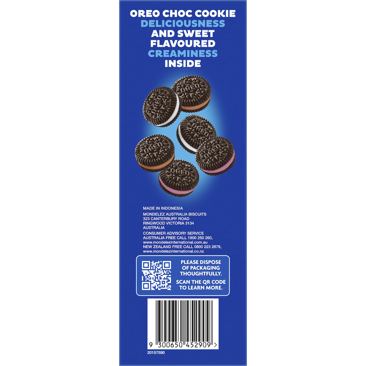 Oreo Mini Cookies Original Choc & Strawberry Bags 18 Pack 367g