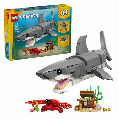 Lego Creator 3 in 1 Posable Shark Treasure Chest 31381 379 Pieces