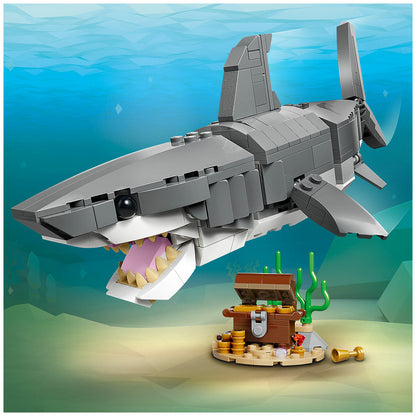 Lego Creator 3 in 1 Posable Shark Treasure Chest 31381 379 Pieces