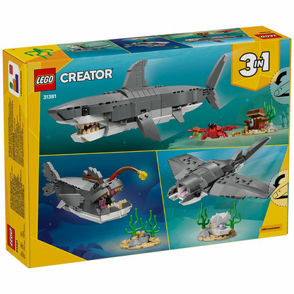 Lego Creator 3 in 1 Posable Shark Treasure Chest 31381 379 Pieces