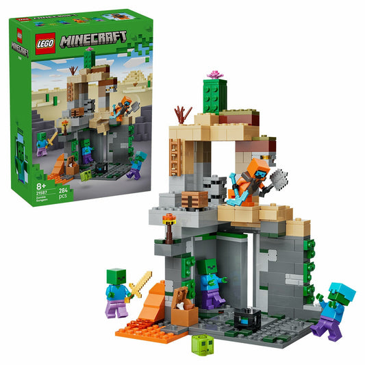LEGO Minecraft Zombie Dungeon 21587 284-Piece Build Set with Wastelands Wanderer