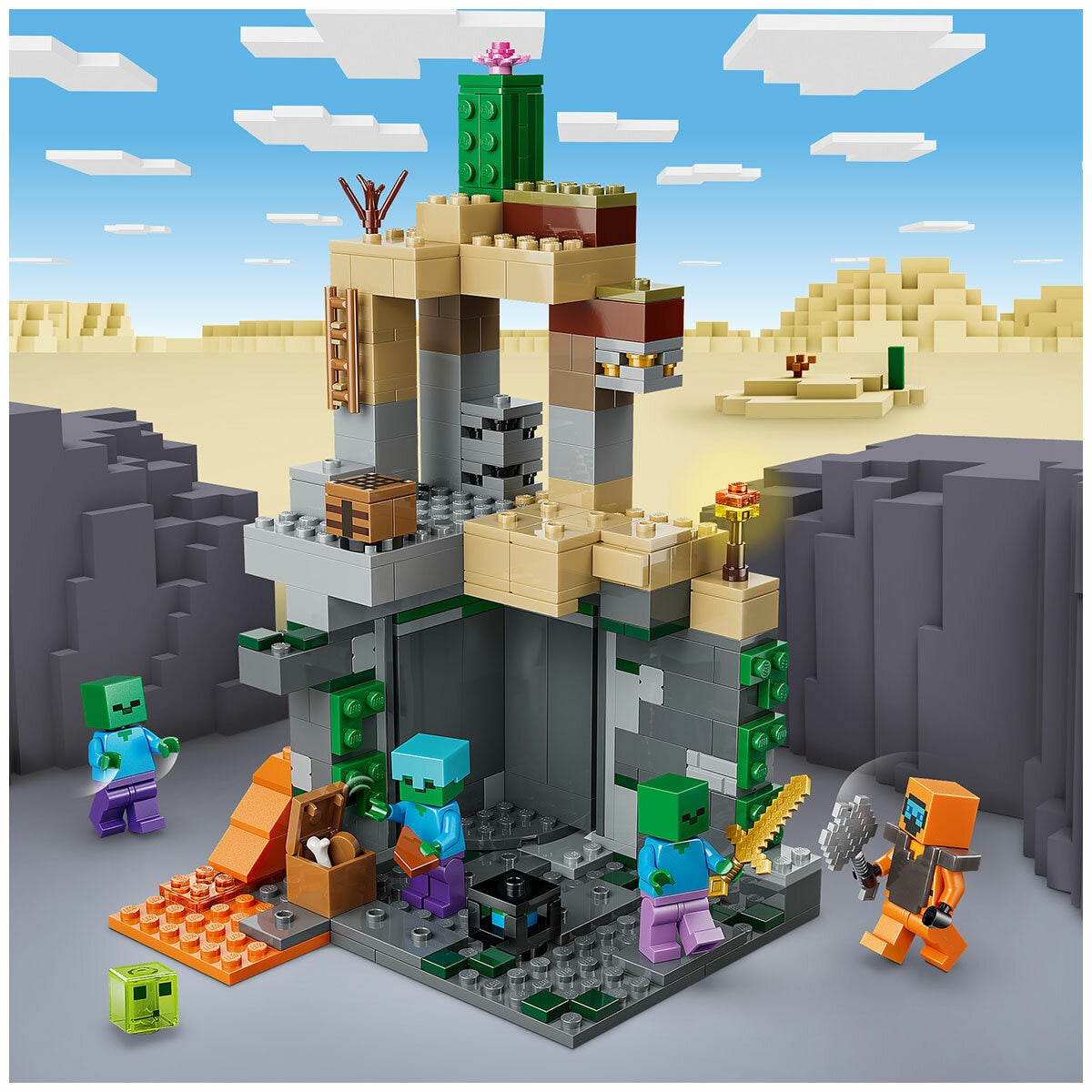 LEGO Minecraft Zombie Dungeon 21587 284-Piece Build Set with Wastelands Wanderer