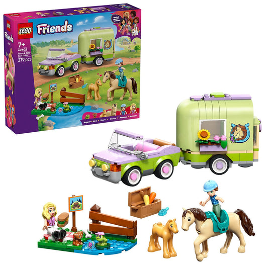 Lego Friends Horse & Baby Foal Trailer Set for Ages 7+ 42695