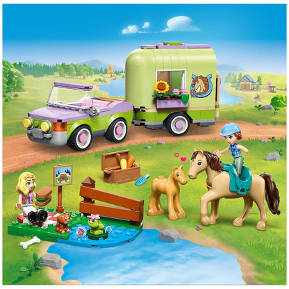 Lego Friends Horse & Baby Foal Trailer Set for Ages 7+ 42695
