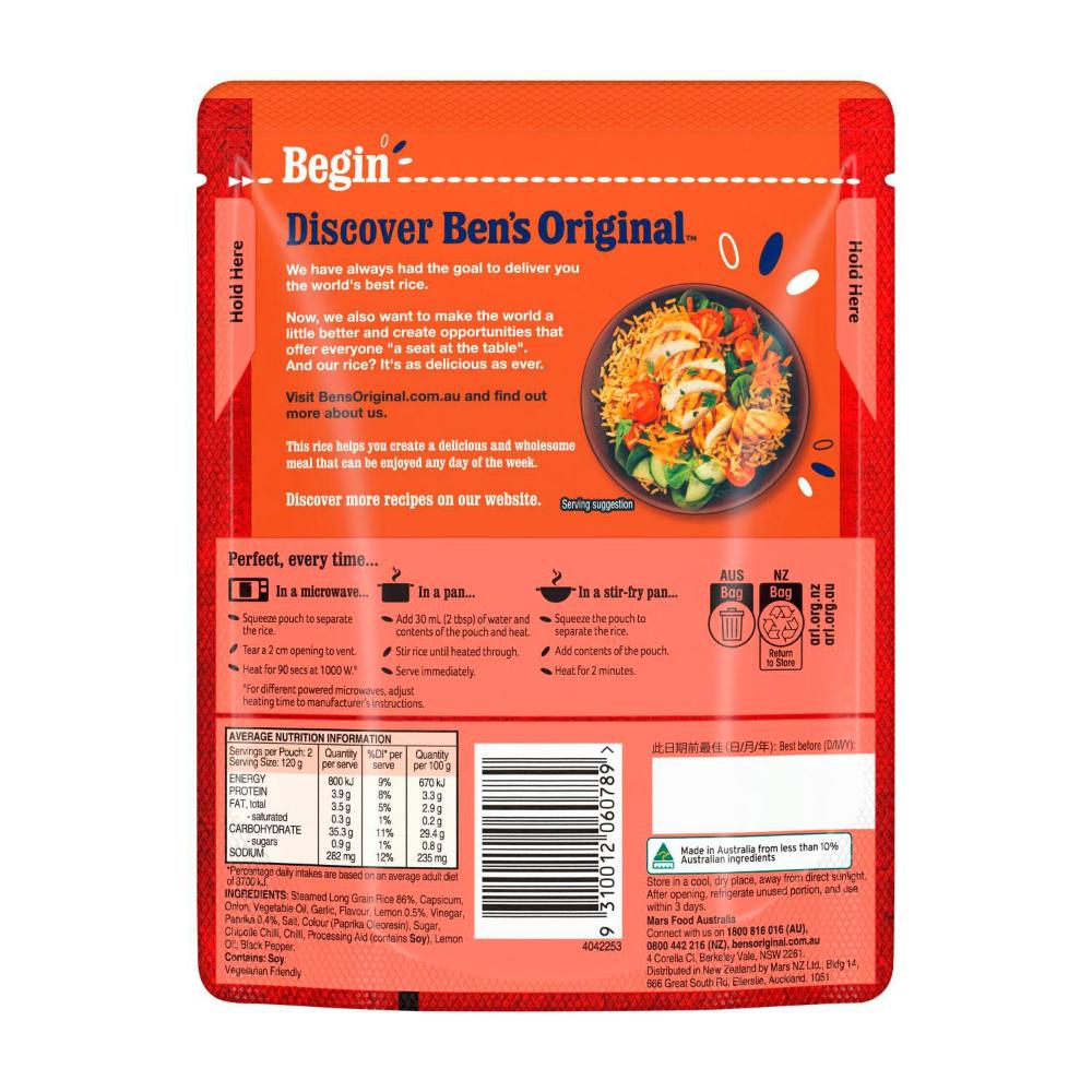 Ben's Original Taste Of Takeaway Peri Peri Rice Pouch - 240g