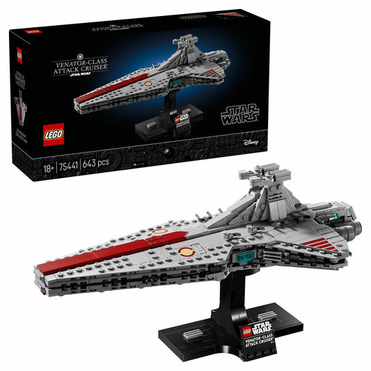 LEGO Star Wars Venator-Class Attack Cruiser 75441 643-Piece Display Model