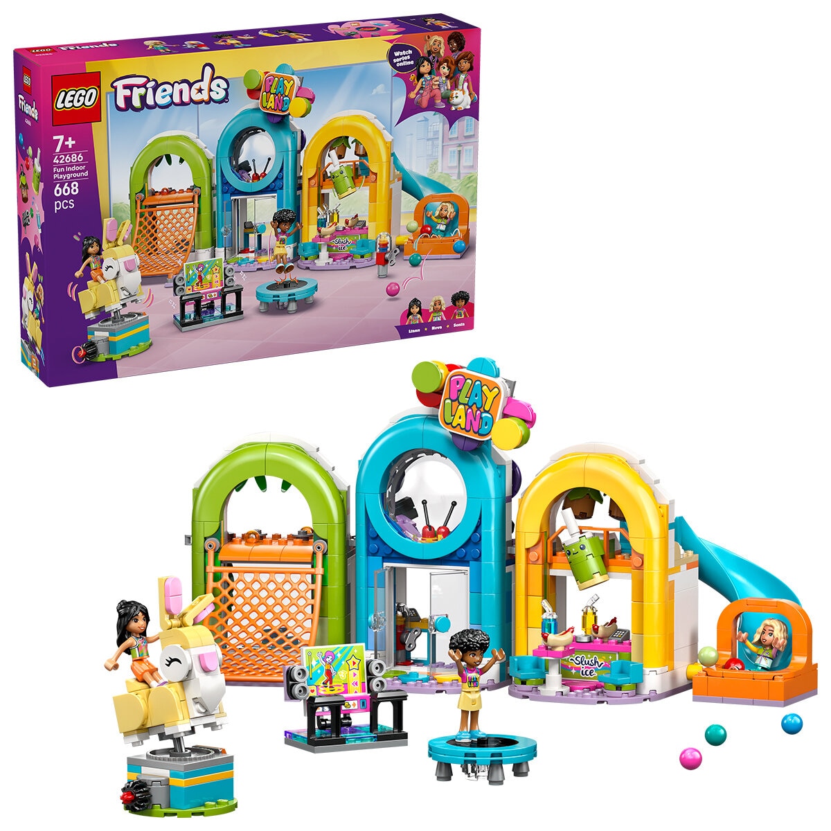Lego Friends Fun Indoor Playground 668 Piece Action-Packed Set 42686