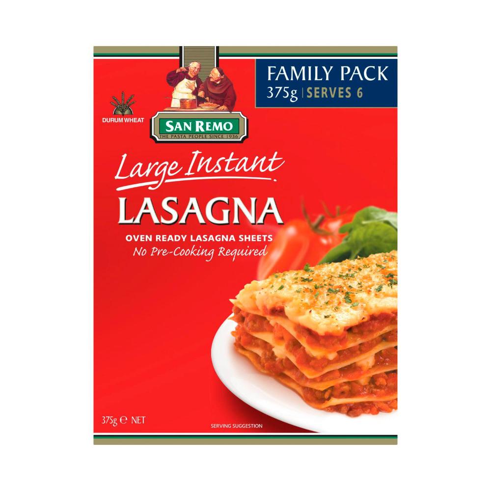 San Remo Instant Lasagna Sheets Family Pack - 375g
