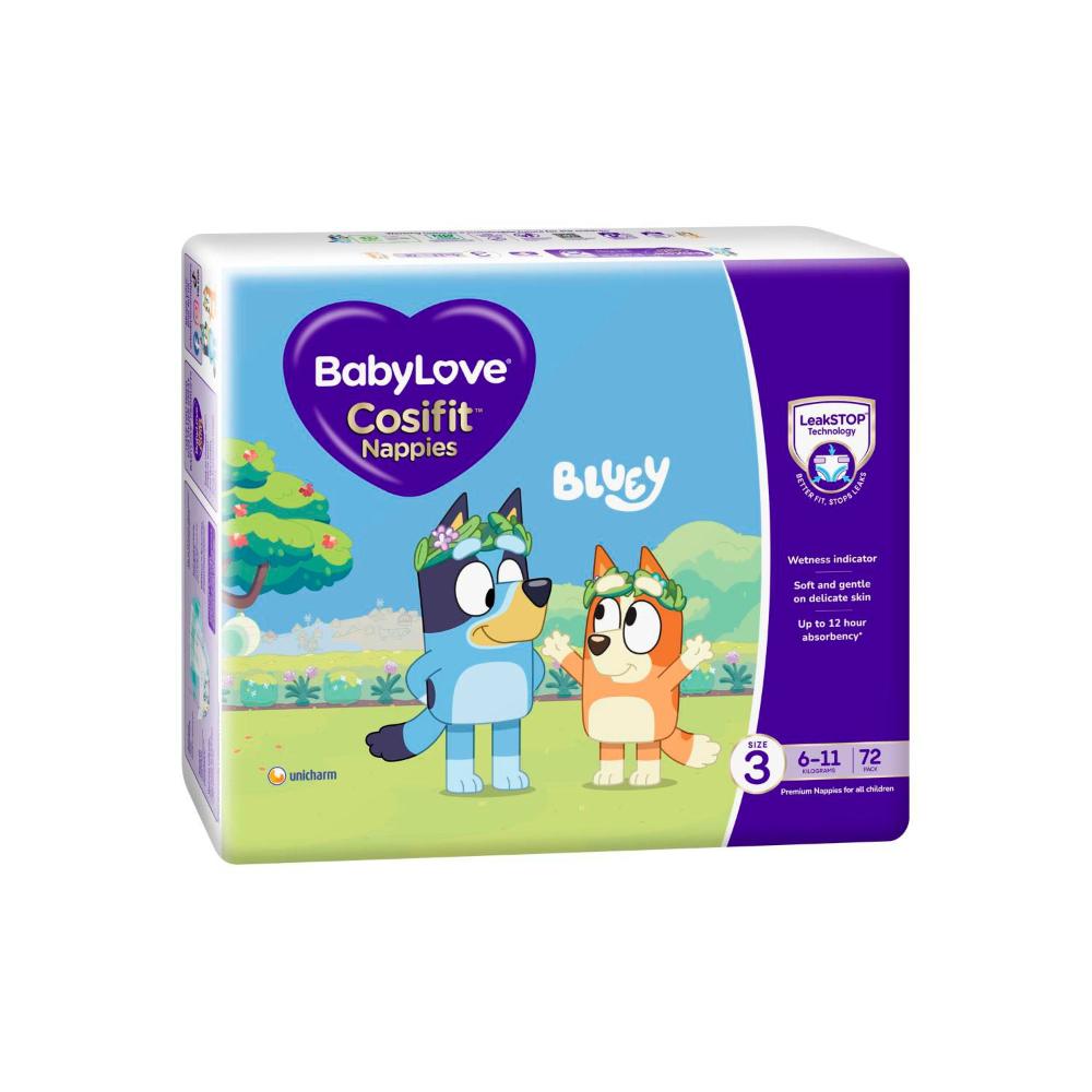 Babylove Cosifit Nappies Size 3 (6-11kg) - 72 pack