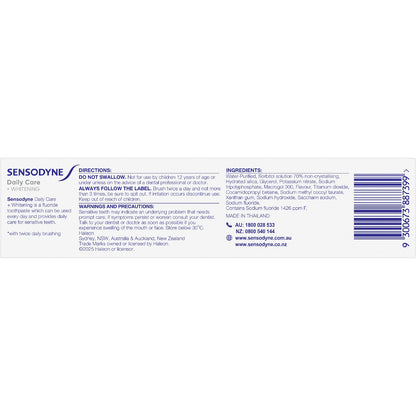 Sensodyne Daily Care & Whitening Sensitive Toothpaste 100g