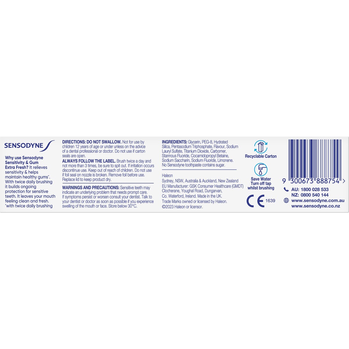 Sensodyne Sensitivty & Gum Toothpaste Extra Fresh 100g