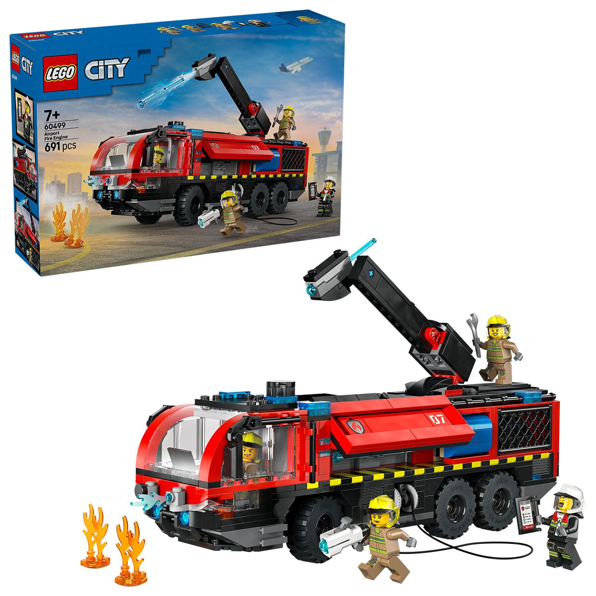 Lego City Airport Fire Truck 691-Piece Emergency Vehicle Toy 60499