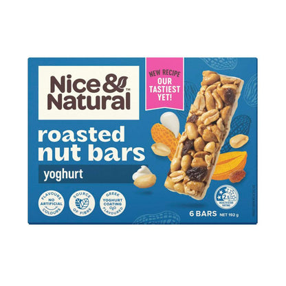 Nice & Natural Nut Bars Yoghurt Multipack Snacks 6 Pack - 192g
