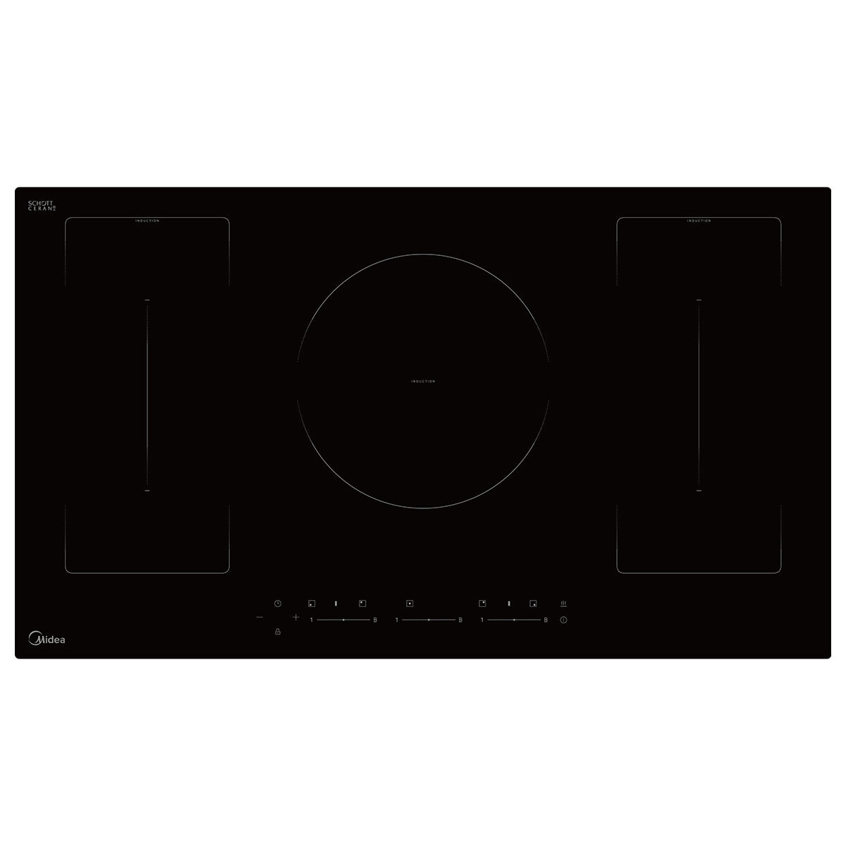 Midea 5 Zone Induction Cooktop 7200W Black MC-IV7243B2CC-A 90cm