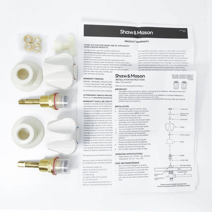 Shaw Mason Ivory Classic Basin Top Assembly - 160 x 120 x 70mm - Pair