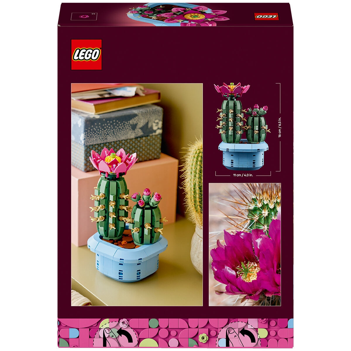 Lego Botanicals Flowering Cactus 482-Piece Pink Flower Set 11509