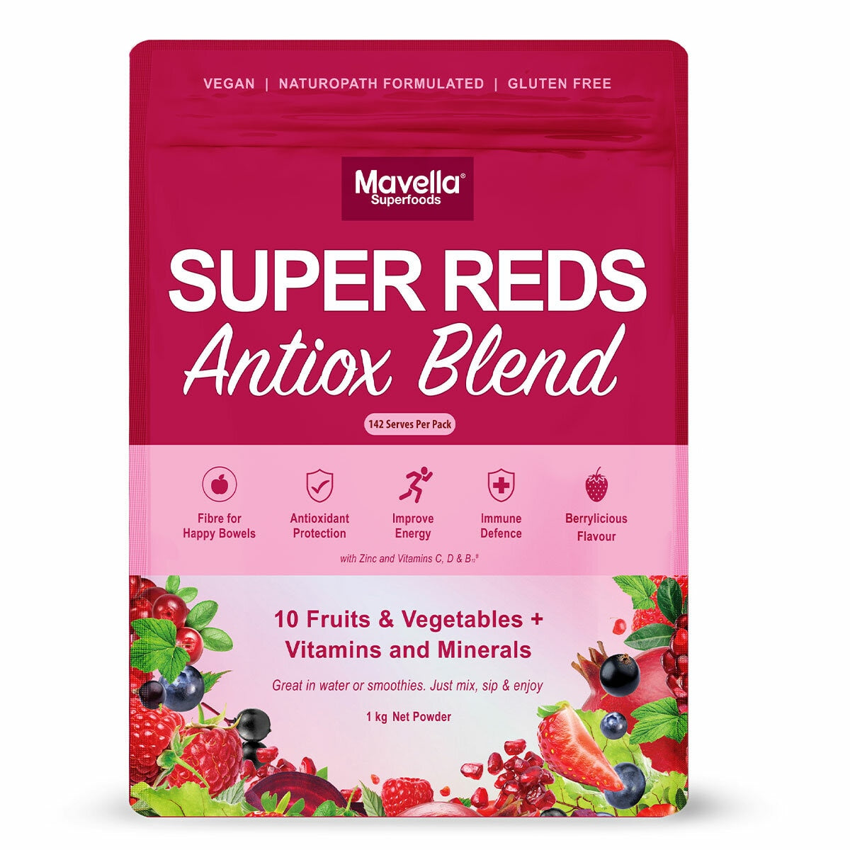 Mavella Super Reds Powder Vibrant Antioxidant Blend 1kg