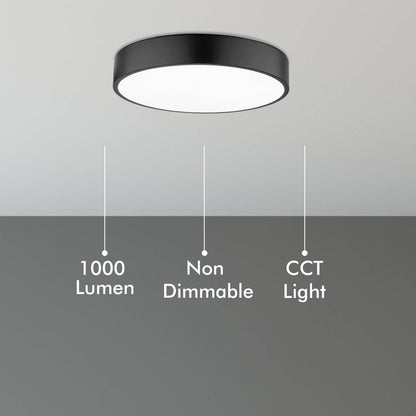 Verve Design Black Dina CCT LED Ceiling Light - 18W - 30cm