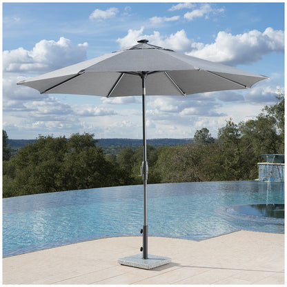 Sunvilla LED Market Umbrella Graphite Aluminium Rechargeable 3m