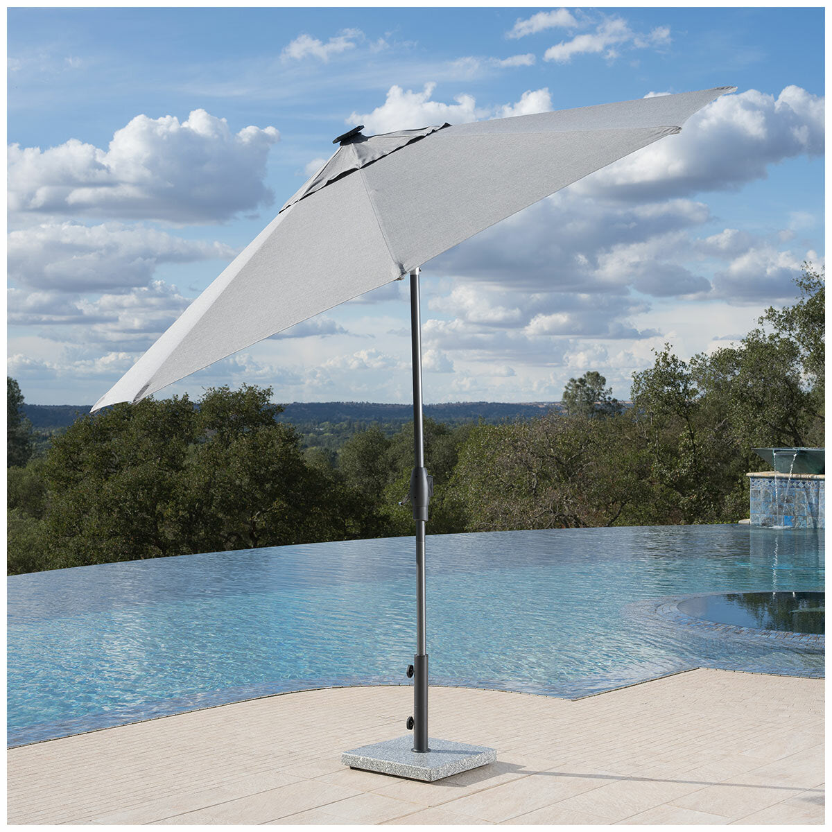 Sunvilla LED Market Umbrella Graphite Aluminium Rechargeable 3m
