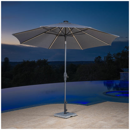 Sunvilla LED Market Umbrella Graphite Aluminium Rechargeable 3m