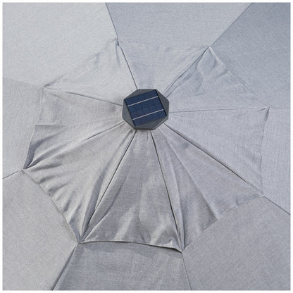 Sunvilla LED Market Umbrella Graphite Aluminium Rechargeable 3m